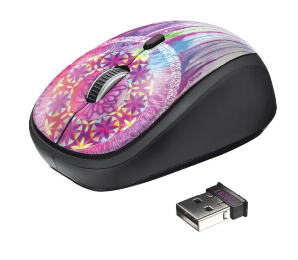 Mouse inalámbrico Yvi - atrapasueños violeta
