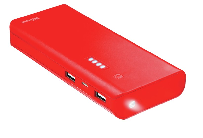 Cargador portátil 10.000 mAh - rojo