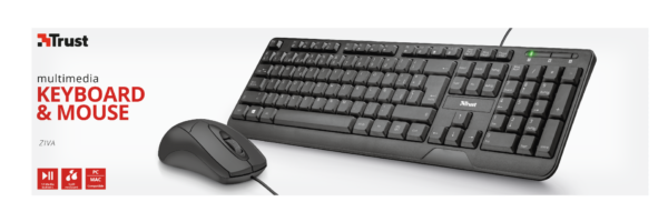 Teclado y mouse multimedia Ziva ES