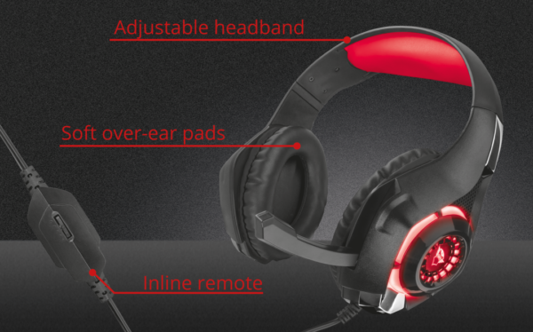 Auricular Gamer GXT 313 Nero Illuminated