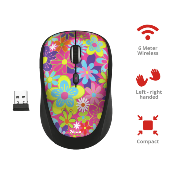 Mouse inalámbrico Yvi - flower power