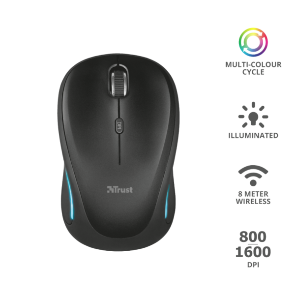 Mouse inalámbrico Yvi FX - negro