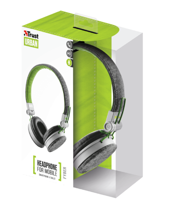Auriculares Fyber - gris / verde
