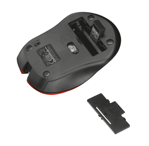 Mouse Wireless Silent Click - red